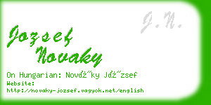 jozsef novaky business card